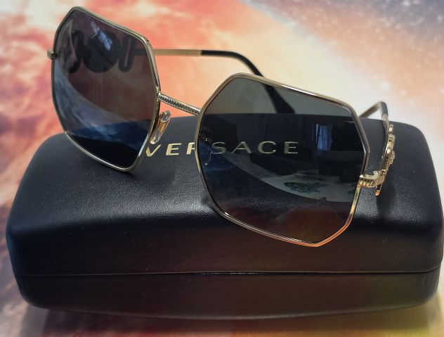 Occhiali da sole Versace Medusa Biggie (modello VE2248 1002/87) originali - Foto 4