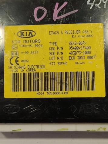 CENTRALINA IMMOBILIZER KIA Sportage Serie 95400-1F400 D4EA diesel 1991 (0410) - Foto 2