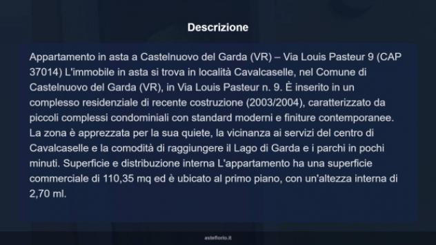 Immobile in asta di 110 m², box auto in vendita a Castelnuovo del Garda - Foto 12