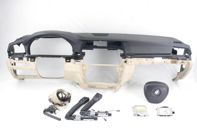 34526857126 KIT AIRBAG COMPLETO BMW SERIE 5 535XD XDRIVE SW F11 3.0 D 230KW 4X4 AUT 5P (2011) RICAMBIO USATO CON PRETENSIONATORI CINTURE DI SICUREZZA,
