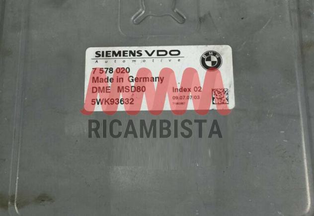 5WK93724 BMW 325 Touring 3.0 centralina motore Siemens VDO - Foto 2