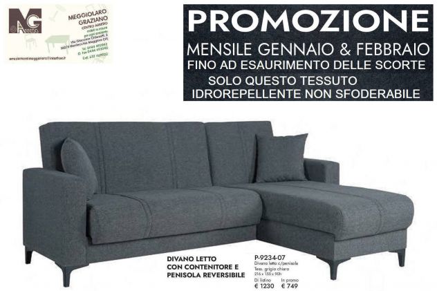 PROMOZIONE DIVANO CON CONTENITORE E PENISOLA STOCK MENSILE SCADE FINE FEBBRAIO - Foto 6