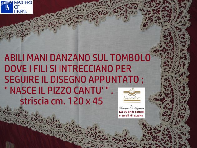 CENTRI LINO PIZZO TOMBOLO E CANTU' FATTI A MANO 5 MODELLI - Foto 5