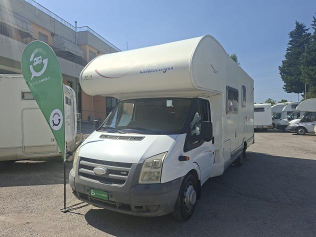 CAMPER CHALLENGER FORD MANSARDATO 6 POSTI DINETTELETTO MATRIMONIALE GARAGE CLIMATIZZATORE GEMELLATO POSTERIORE FOTOVOLTAICO CAMPEGGIO USATI GENERALI 1 - Foto 2