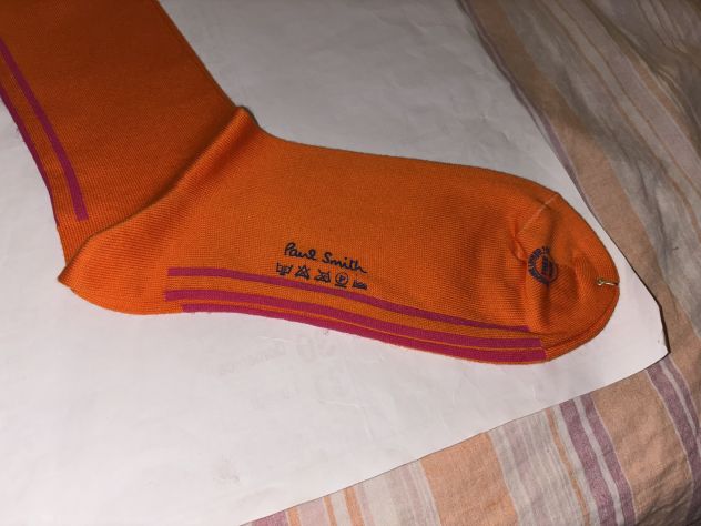 CALZE NUOVE DA UOMO LEGGERE FIRMATE ORIGINALI”PAUL SMITH”MADE IN ITALY IN COTONE - Foto 8