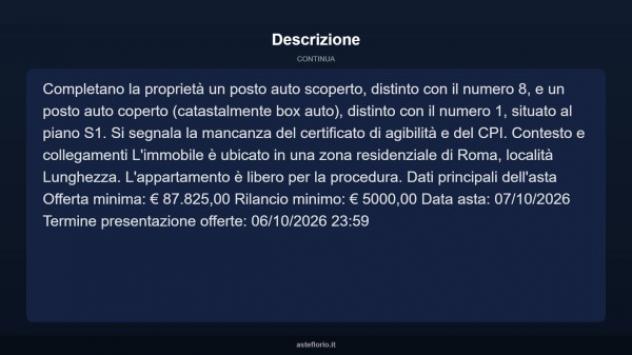 Immobile in asta di 71 m², box auto in vendita a Roma - Foto 4