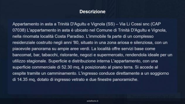 Immobile in asta di 52 m² in vendita a Trinità d'Agultu e Vignola - Foto 7