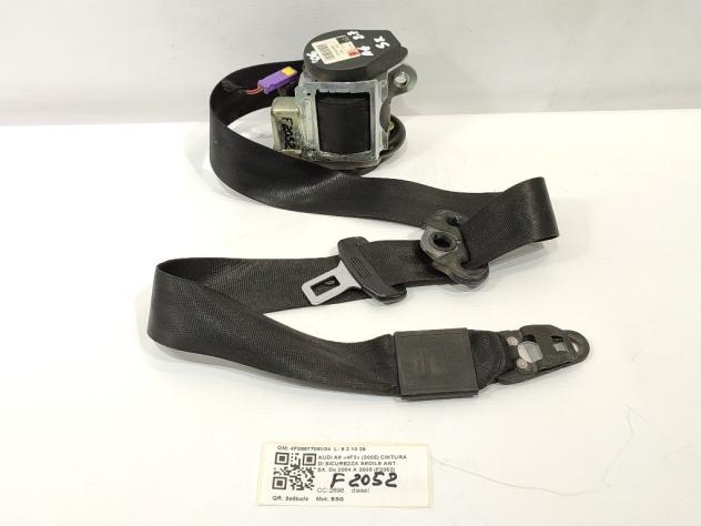 CINTURA DI SICUREZZA ANTERIORE SINISTRA CON PRETENSIONATORE AUDI A6 Berlina Serie C6 (4F2) 4F0857705V04 BSG (0412)