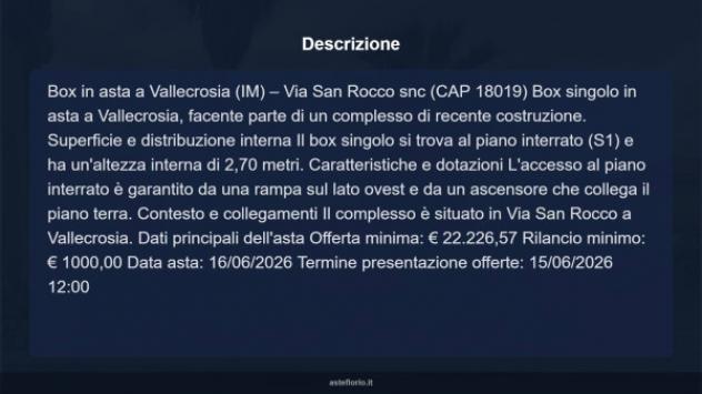 Immobile in asta di 16 m² in vendita a Vallecrosia - Foto 8