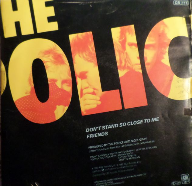 POLICE - Don't Stand So Close To Me - Poster Sleeve ' 7/45 giri - Foto 3