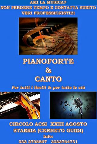 LEZIONI DI PIANOFORTE E DI CANTO