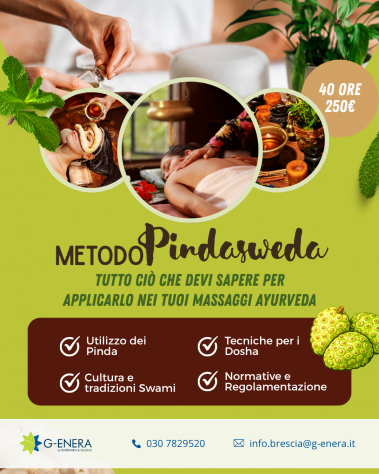 Corso di Massaggio Ayurveda - Approfondimento sul Metodo Pindasweda
