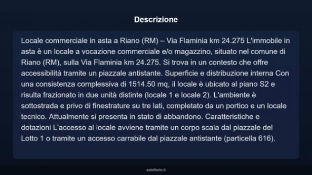 Immobile in asta di 1514 m² in vendita a Riano - Foto 4