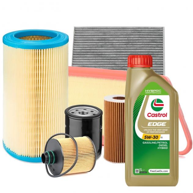 Kit tagliando 3 filtri + Castrol 5w30 AUDI A3 1.9 TDI