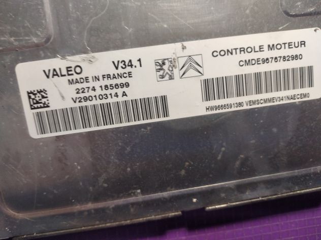 CITROEN C3 VALEO V34.1 BSI 966695180 HW9666591380 ECU CITROEN C3 1.4 V34 1 CMDE