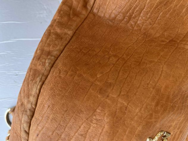 MCM borsa donna in pelle martellata brandy - Foto 8