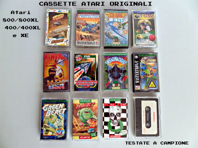 Cassette, giochi ATARI 400 - 800 XL e XE ORIGINALI (vintage)