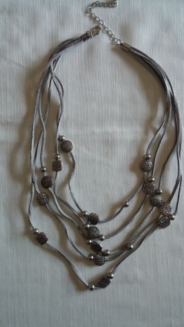 COLLANA MULTIFILO CUOIO E METALLO - Foto 3