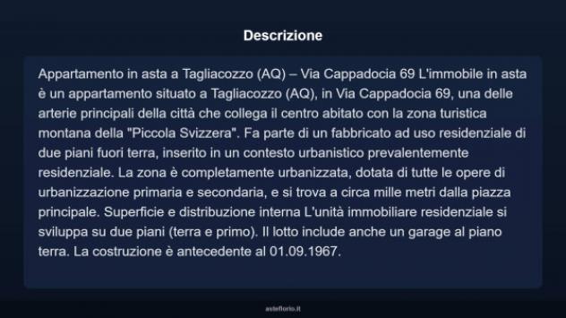 Immobile in asta di 90 m², box auto in vendita a Tagliacozzo - Foto 15
