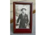 Antica cornice portaritratti legno Liberty e foto
