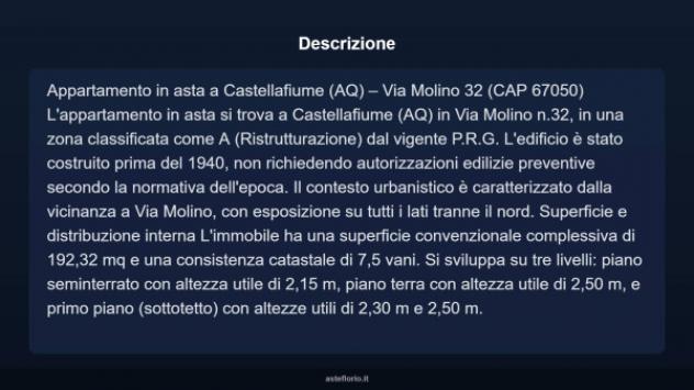 Immobile in asta di 192 m² con più di 5 locali in vendita a Castellafiume - Foto 4