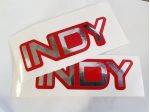 adesivo indy per alfa romeo 75 bicolore rosso e argento 1 elemento come in foto