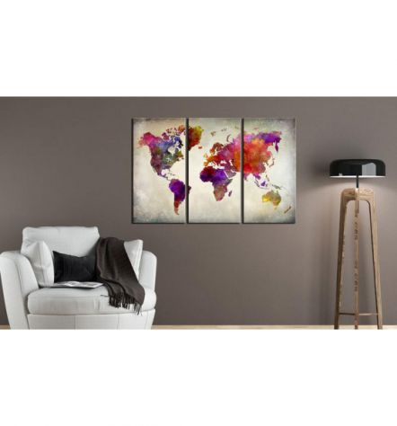 Quadro Di Sughero Vivere A Colori In 3 Parti Arredalacasa - Foto 2
