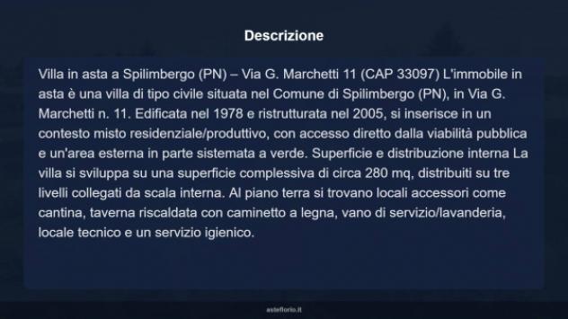 Immobile in asta di 280 m² con più di 5 locali e box auto in vendita a Spilimbergo - Foto 18