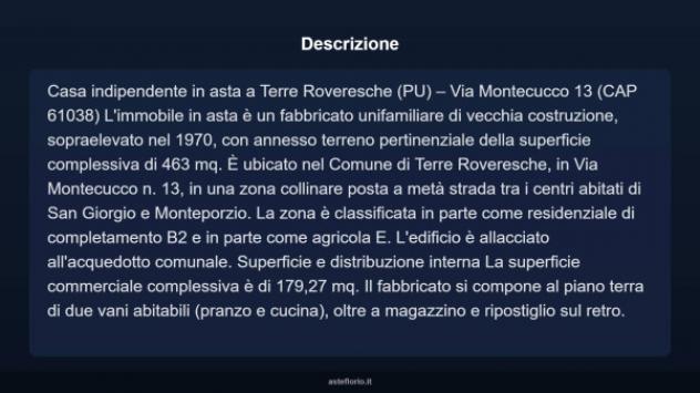 Immobile in asta di 179 m² con più di 5 locali in vendita a Terre Roveresche - Foto 4