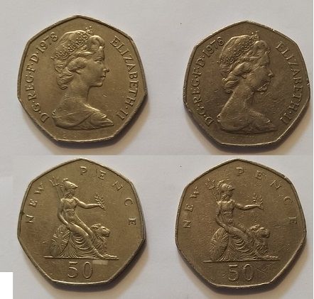 R65- REGNO UNITO - MONETE RARE CON DIFETTO DI CONIO.