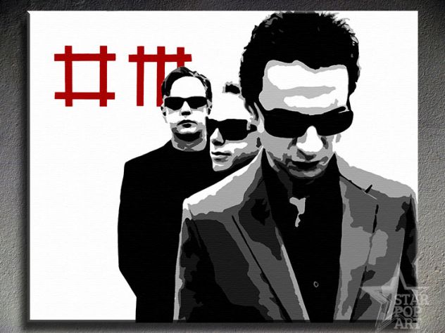 Quadro Depeche Mode dipinto a mano pop art - Foto 2