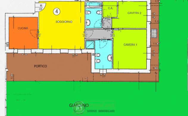 APPARTAMENTO di 3 vani e di 124 mq (CAVENAGO DI BRIANZA) rif. 3 LOC PIANO TERRA APP 4
