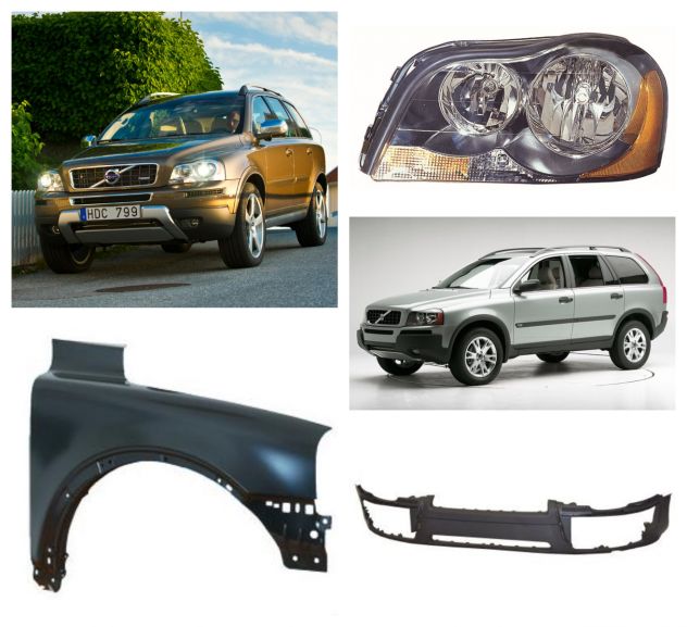 Volvo Xc90 musata cofano fanale airbag parafango 2006-11 2012-14