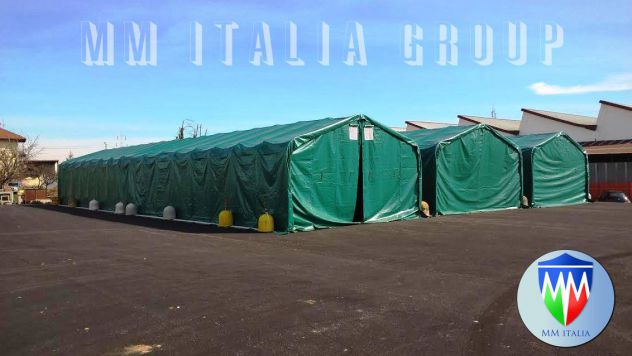 Tendone Tendostruttura 6,0 x 12,0 x 4,0 laterale telo ignifugo 720 gr. mq. - Foto 10