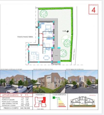 Appartamento in vendita a Castelnuovo Magra 75 mq  Rif: 1288147