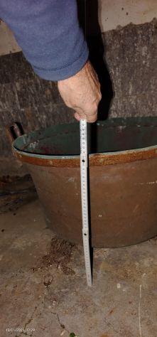 Antico Calderone in Rame Massiccio Ideale per Arredo o Uso - Foto 3