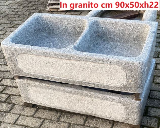 Lavello lavandino cucina in marmo granito pietra 90 cm - Foto 8