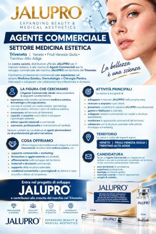 AGENTE COMMERCIALE  – SETTORE MEDICINA ESTETICA