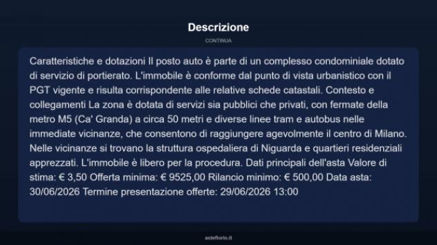 Immobile in asta di 10 m² in vendita a Milano - Foto 6