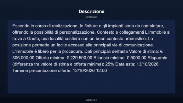 Immobile in asta di 184 m² in vendita a Gaeta - Foto 5