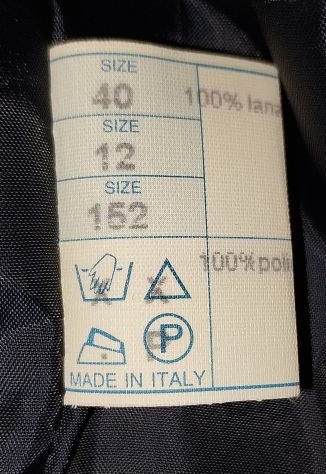 Giacca blu in lana con bottoni dorati, taglia 40. - Foto 4