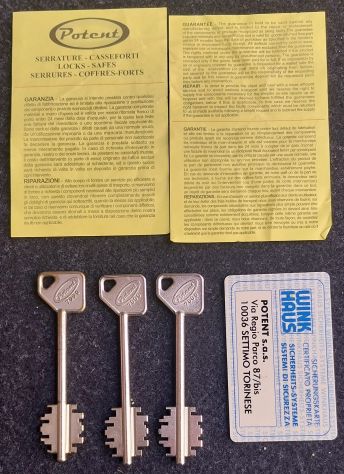 SERRATURA PER PORTA BLINDATA MARCA POTENT MOD.1940M - Foto 4