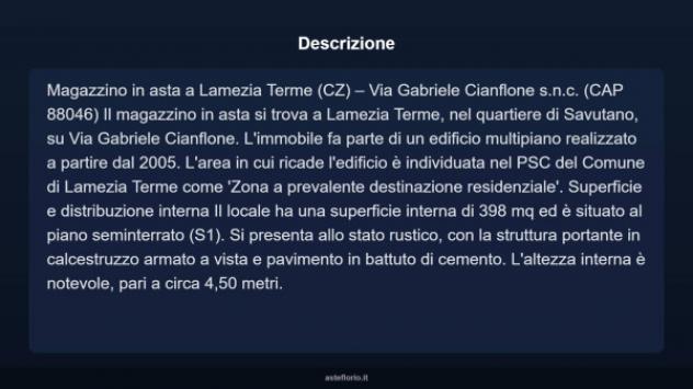 Immobile in asta di 398 m² in vendita a Lamezia Terme - Foto 3