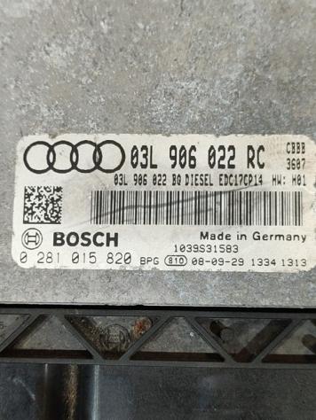 CENTRALINA MOTORE AUDI TT Cabrio Serie (8J3) 03L906022RC 0281015820 CBB diesel 1968 (0614) - Foto 2