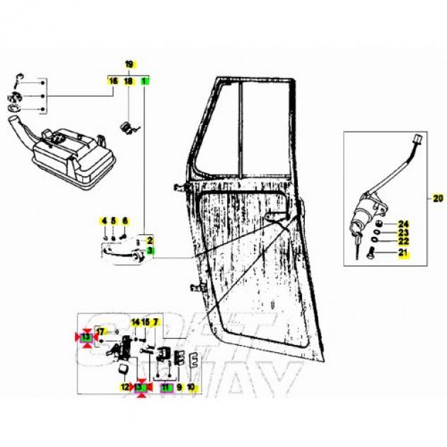 Serratura porta Ape Classic MP P501 P601 - 182660 - Foto 4