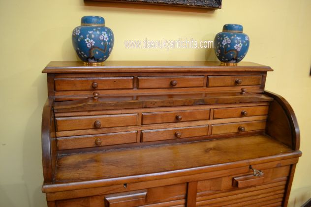 Classificatore a doppia serrandina con piano di scrittura a rullo stile inglese - Foto 7