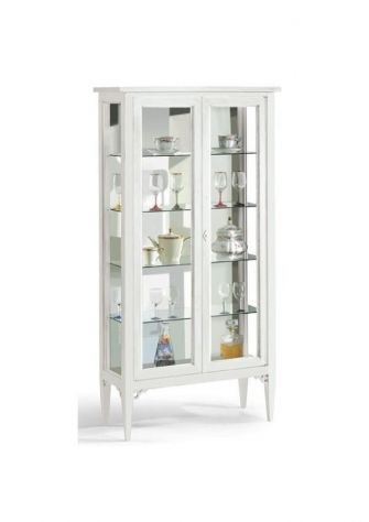 VETRINA CRISTALLIERA SHABBY CHIC 89x34x170CM