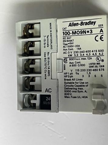 Allen Bradley 100 MO9N*3 Contattore Controllo motori - Foto 6