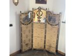 ANTICO PARAVENTO INIZIO 900 IN PASTIGLIA E ORO