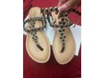Sandali Ana Scarpe - Taglia 39 - Colore Nero e Oro - In Perfette Condizioni